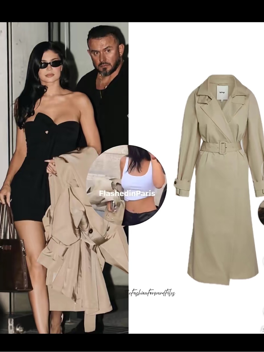 KHY Kylie Jenner x Hydra INFLUENCER OVERSIZED TRENCH COAT with hood size XS new - Picture 4 of 10